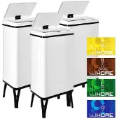 Wellhome Smarte Søppelkasser 50l 3 Enheter