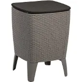 Wellhome Utendørs Sidebord Med Drikkekjøler