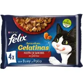 Purina Felix Sensations Kylling Okse Tomat 4x85g Kattesnacks 12 Enheter