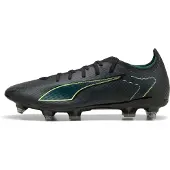 Puma ULTRA 6 MATCH MxSG Football Boots Unisex, Shoes, Black/Fizzy Light/Green Terrain, 41