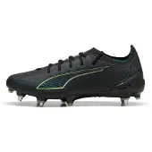 Puma ULTRA 6 ULTIMATE MxSG Football Boots Unisex, Shoes, Black/Fizzy Light/Green Terrain, 42