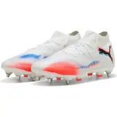 Puma FUTURE 8 PRO MxSG Football Boots Unisex, Shoes, White/Black/Glowing Red, 46