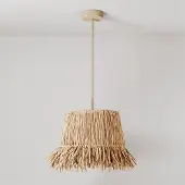 Creative Cables Without Bulb Honolulu With Raffia Shade Pendellampe