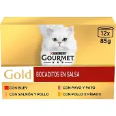 Purina Gull Gourmet Kattemat 12x85g 8 Enheter