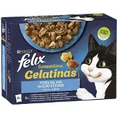 Purina Felix Sensations Sjømatfest 12x85g Kattemat 6 Enheter