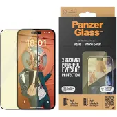 PanzerGlass | Ultra-Wide Fit - Skjermbeskyttelse for mobiltelefon - EyeCare Protection | Apple iPhone 15 Plus