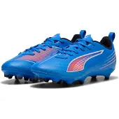 Puma ULTRA 6 PLAY FG/AG Football Boots Youth, Shoes, Ultra Blue/White/Glowing Red, 35.5