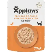 Applaws Våtfor Til Katt Med Kyllingbryst Og Tunfiskfilet 12x70g
