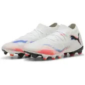 Puma FUTURE 8 MATCH FG/AG Football Boots Unisex, Shoes, White/Black/Glowing Red, 43