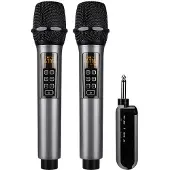 INF To stk. trådløse mikrofoner med Bluetooth-reverb og Android-kabel Black