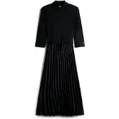Tommy Hilfiger Slim 5x2 Rib Mix 3/4 Ermet Midi-kjole