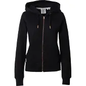 Superdry for woman. W2012477A Sweatshirt Essential Logo Ziphood HB black (S), Casual, Cotton