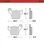 Moto-Master Honda/tm Racing 094311 Sintrede Bremseklosser