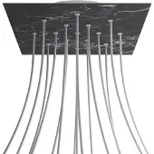 Creative Cables Kroq4015f104 Xxl Rose-one Square Marquina Marmor Rosesett