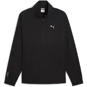 Puma PUMATECH Relaxed Half-Zip Crew Sweat Men, Clothing, Black, L