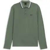 BOSS Plisy 10266738 Green Langermet Poloskjorte