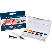 Derwent akvarellfargepaletter 12 stk. inkl. waterbrush
