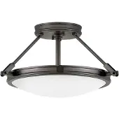 HINKLEY Taklampe Collier, svart, Ø 41,7 cm, stål, glass, E14