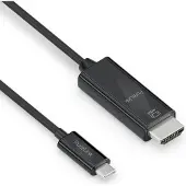 PureLink USB-C til HDMI-kabel, aktiv 4K 1,0 m, svart