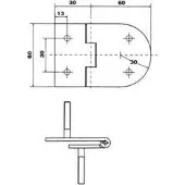 Goldenship 4-punkts 180° Hengsle