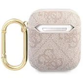 GUESS 4G Script Metal Collection-etui for AirPods 1 / 2 - Rosa