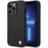 BMW Silikon metall logo etui for iPhone 15 Pro - svart