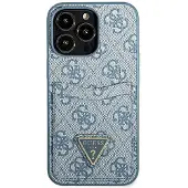 GUESS 4G Triangle Logo Cardslot-etui for iPhone 13 Pro / 13 - Blå