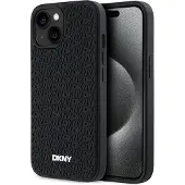 DKNY 3D-etui med gummimønster for iPhone 15/14/13 - svart