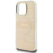 DKNY Repeat Texture Pattern With Stripe iPhone 16 Pro Max-etui - Rosa