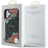 GUESS GUHMP16SP4ROPEMCK iPhone 16 6,1" svart/svart hardcase 4G Flowers Print MagSafe