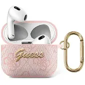 GUESS GUA34GSMP AirPods 3-deksel rosa/rosa 4G Script Metal Collection