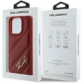 Karl Lagerfeld vattert Signature iPhone 16 Pro-etui - rød