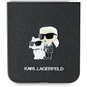 Karl Lagerfeld Saffiano metallnålveske for Samsung Galaxy Z Flip 6 - Svart