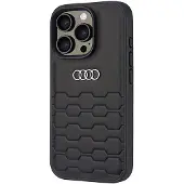 Audi syntetisk lær iPhone 16 Pro 6,3" svart/svart hardcase AU-TPUPCIP16P-GT/D2-BK