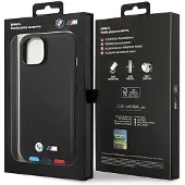 BMW Etui BMHMP14S22PTDK iPhone 14 6,1 "svart / svart skinnstempel Tricolor Magsafe
