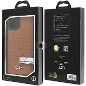 Audi syntetisk lærveske med MagSafe for iPhone 15 Plus / 14 Plus - Brun