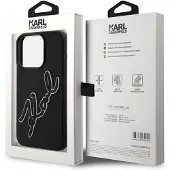 Karl Lagerfeld 3D-signaturveske i gummi til iPhone 15 Pro Max - Svart