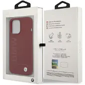 BMW MagSafe-etui i silikon med stor logo for iPhone 15 Pro - rød