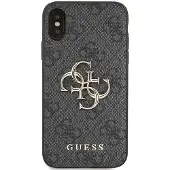 GUESS 4G Big Metal Logo iPhone X/XS-etui - grå