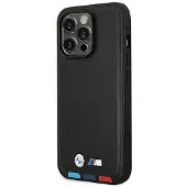 BMW Etui BMHMP14X22PTDK iPhone 14 Pro Max 6,7 "svart / svart skinnstempel Tricolor Magsafe