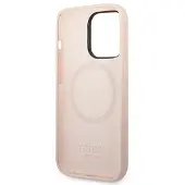 GUESS GUHMP14XSBPLP iPhone 14 Pro Max 6,7" rosa/rosa hardt etui med silikonlogoplate MagSafe