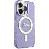 GUESS GUHMP14XHCMCGU iPhone 14 Pro Max 6,7" lilla/lilla hardcase Glitter Gold MagSafe