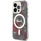 GUESS GUHMP14LHCFWSA iPhone 14 Pro 6,1" grønn/kakifarget hardcase Flower MagSafe