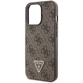GUESS GUHCP13LP4TDSCPW-etui til iPhone 13 Pro / 13 - Brun Crossbody 4G Metal Logo