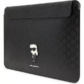 Karl Lagerfeld Saffiano Monogram Ikonik-etui for en 14" bærbar datamaskin - svart