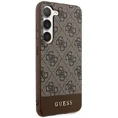 GUESS 4G Stripe Collection-etui for Samsung Galaxy S24+ - brun