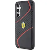 Ferrari Twist Metal Logo-deksel for Samsung Galaxy S23 FE - svart