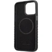 Audi Genuine Leather-etui med MagSafe for iPhone 15 Pro - svart og rød