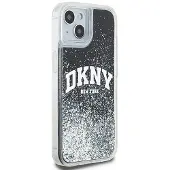 DKNY Liquid Glitter Big Logo iPhone 15 Plus / 14 Plus-etui - svart