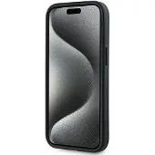Karl Lagerfeld Diagonal Quilted Script-etui for iPhone 15 / 14 / 13 - svart